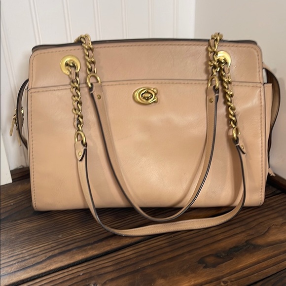 Coach Parker Carryall Medium Tan Leather Handbag - Picture 1 of 9